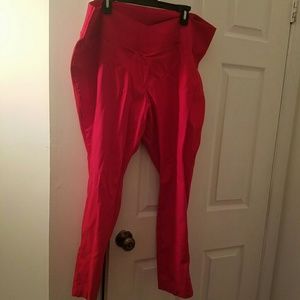 Red pull on pants